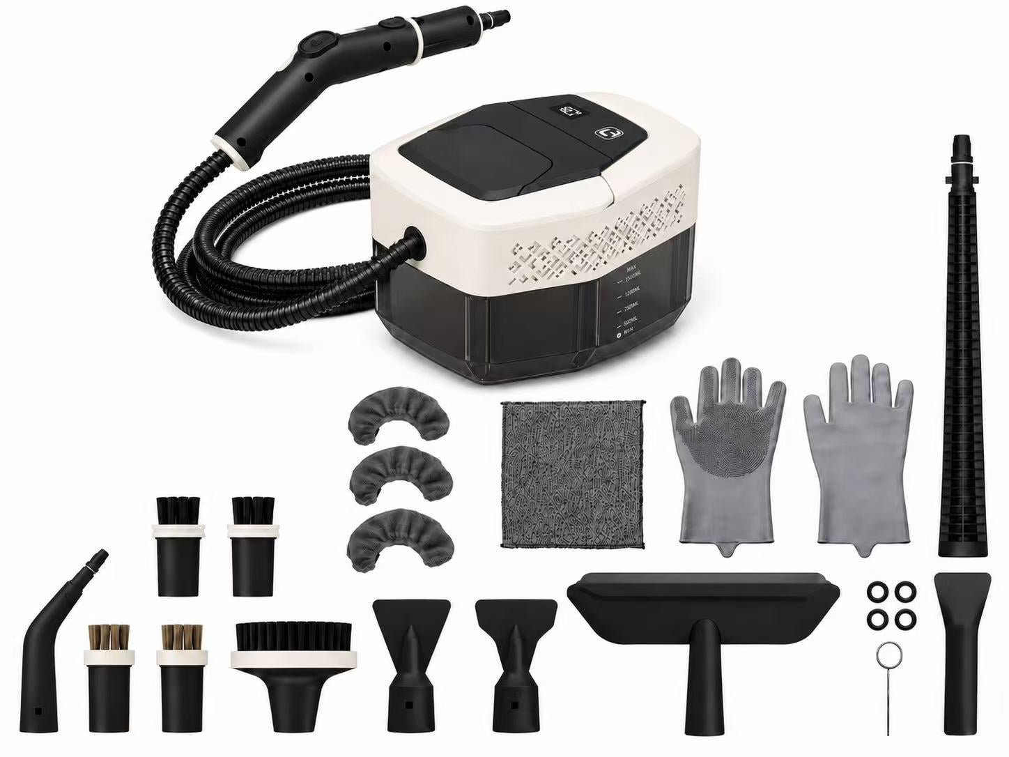 LEST C4A Avocado Green steam cleaner with accessory set