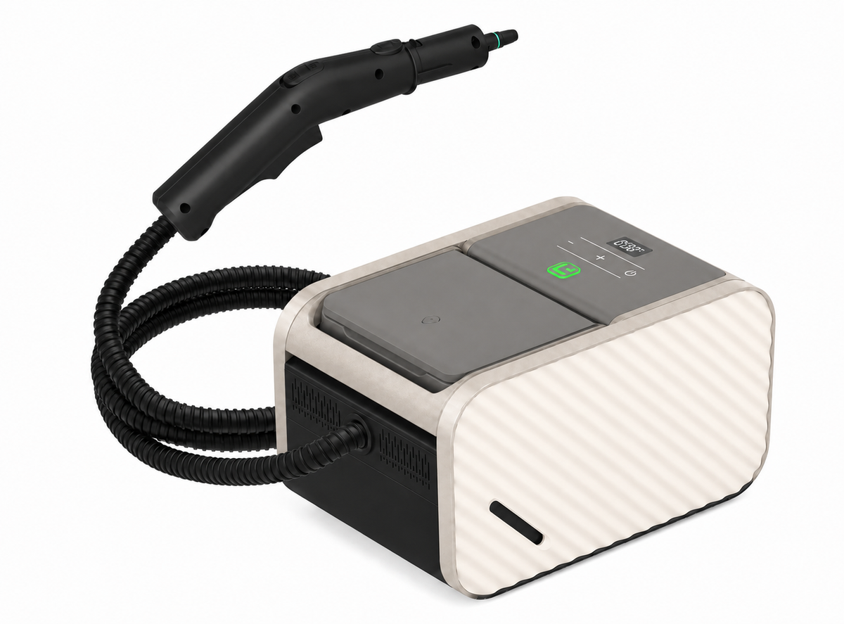 LEST C10 flagship steam cleaner in Magnolia White — product view 1