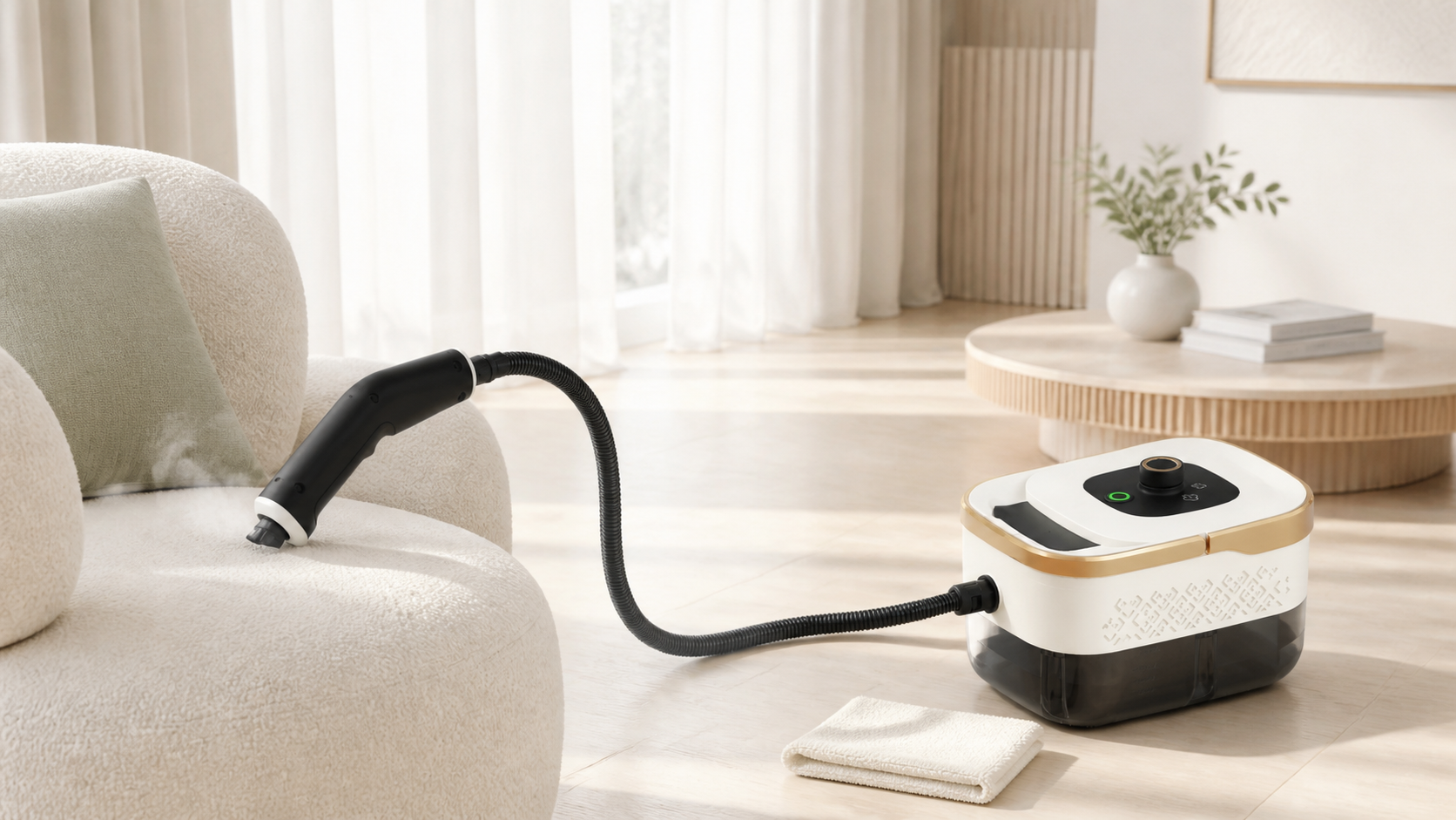 LEST C1T Magnolia White upholstery cleaning scene