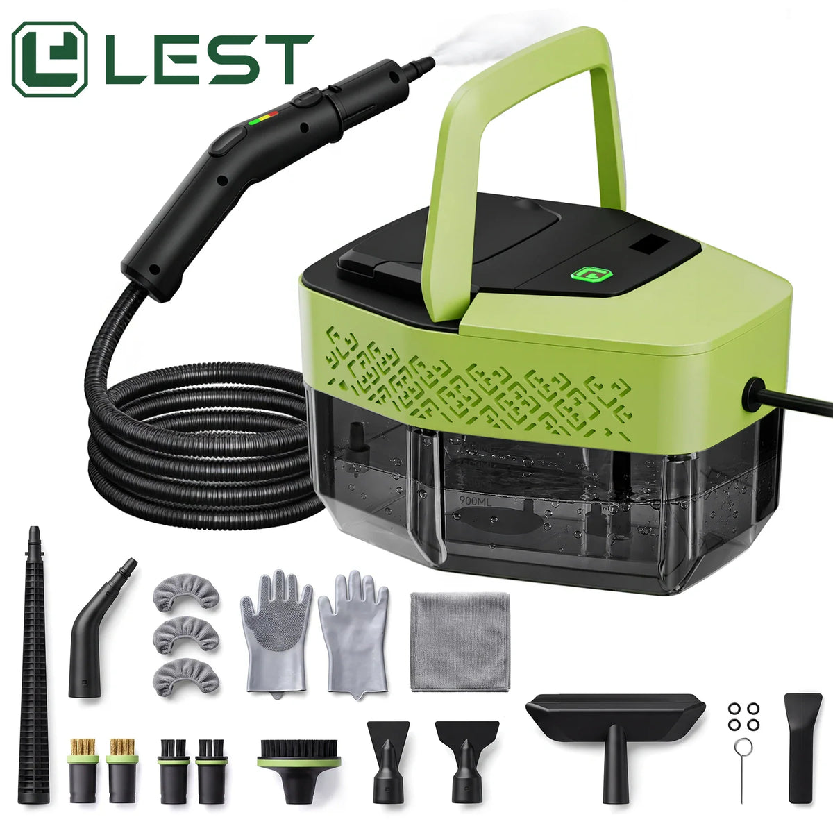 LEST C4A Avocado Green | gallery 02 | steam cleaner with complete accessory set — product view 13