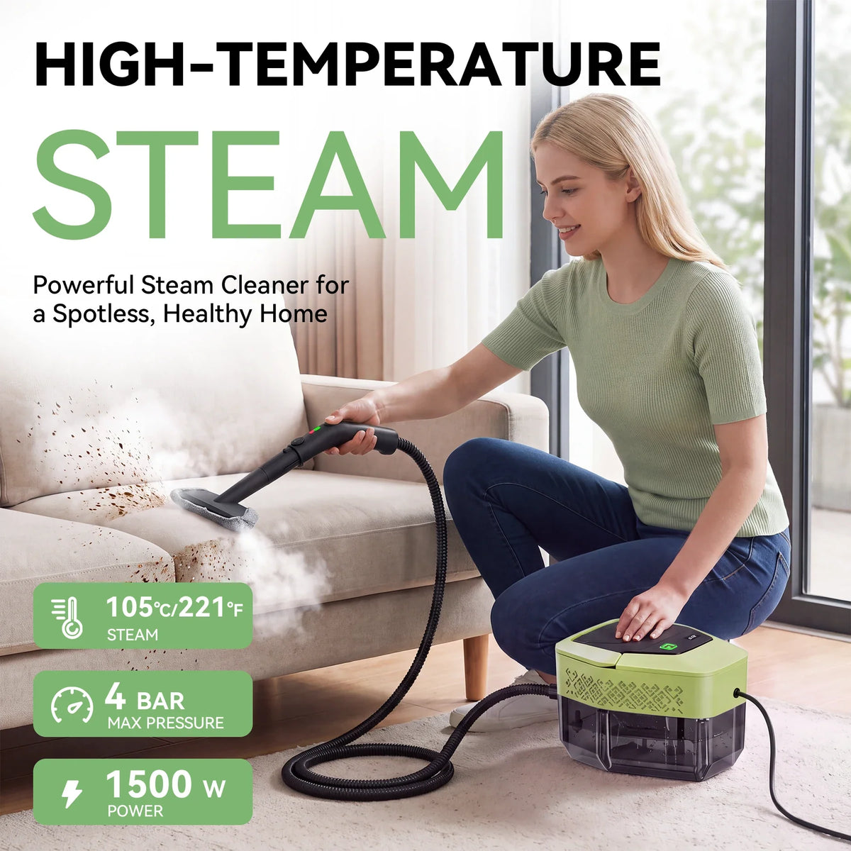 LEST C4A Avocado Green | gallery 05 | high-temperature steam performance — product view 16