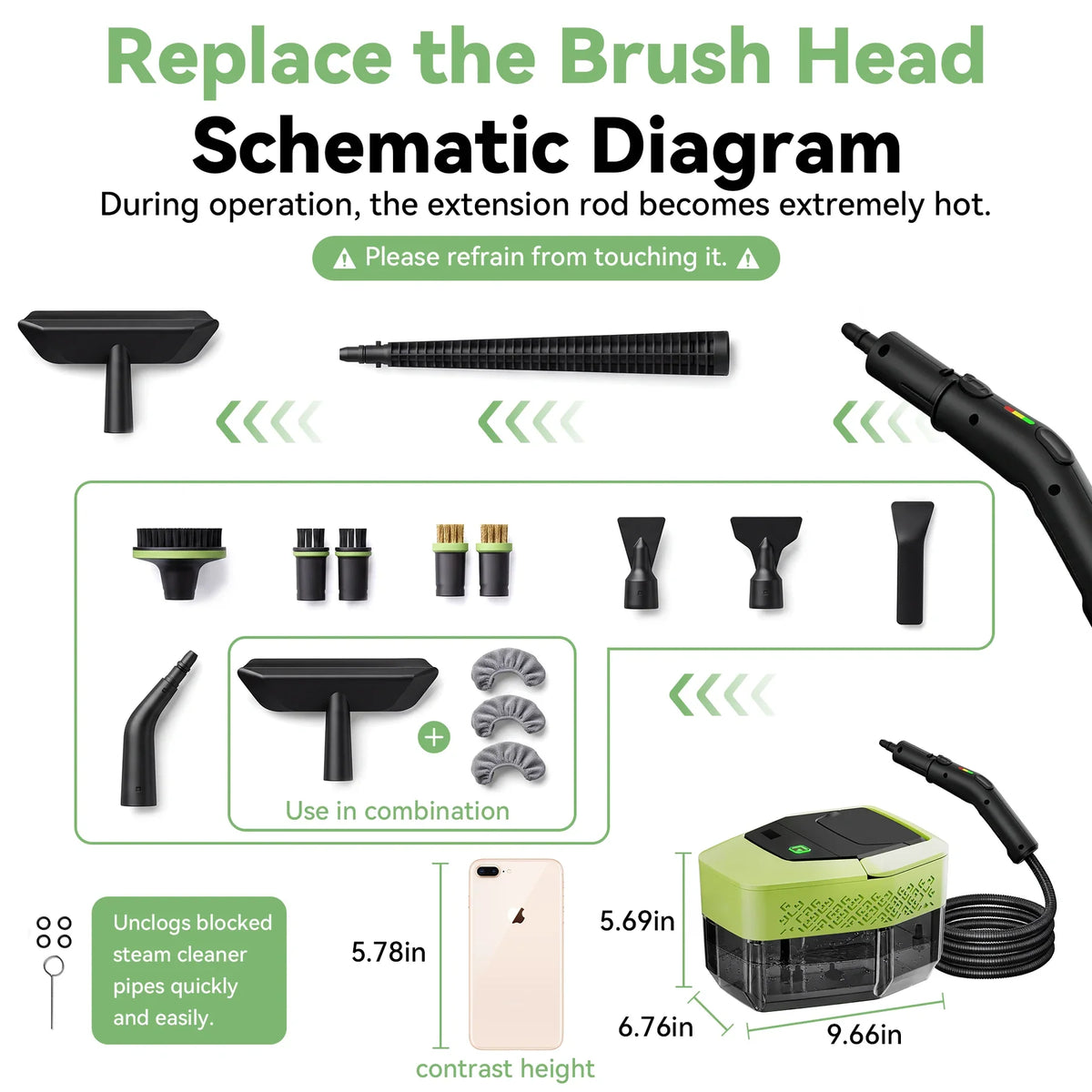 LEST C4A Avocado Green | gallery 07 | accessory and brush head system — product view 18