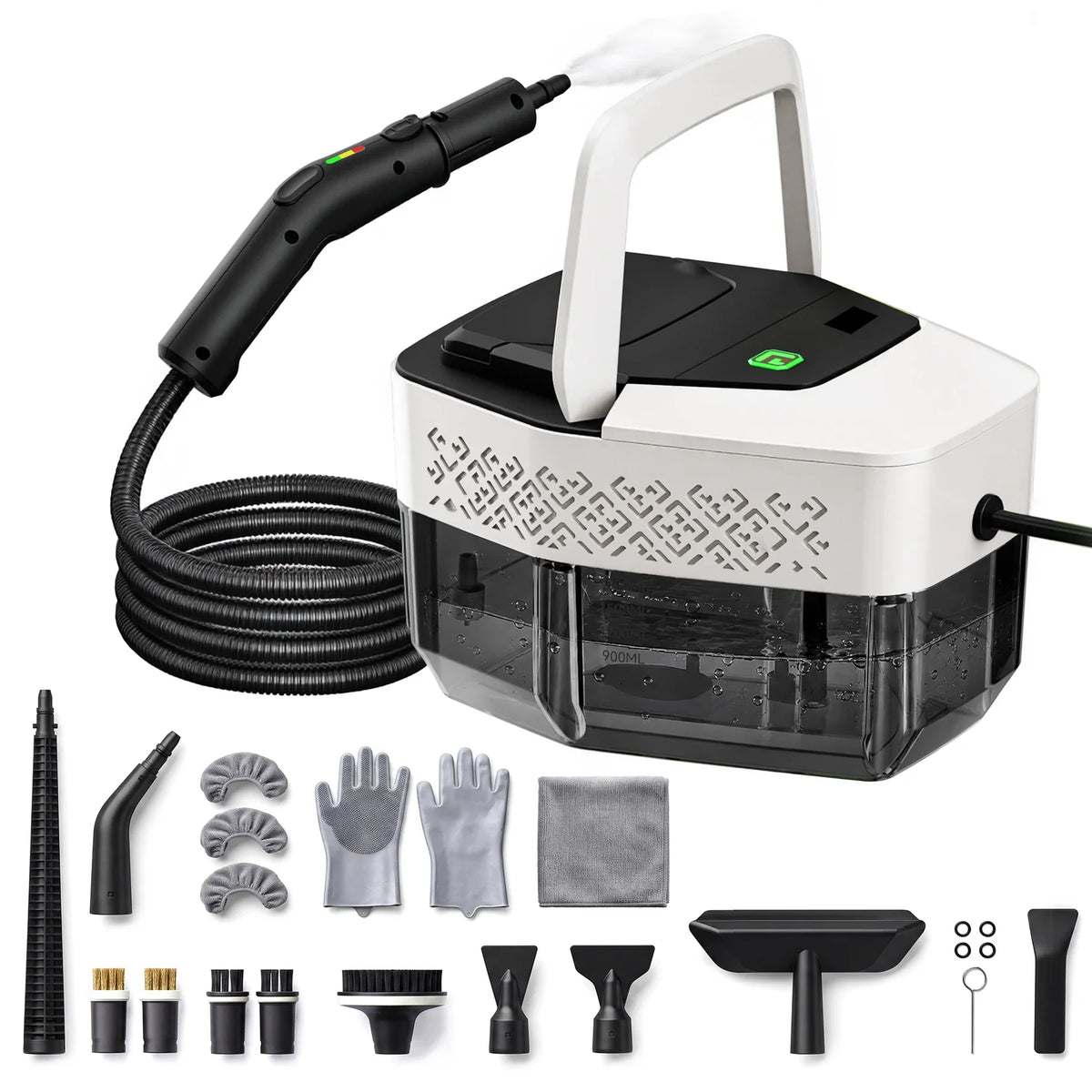 LEST C4A Magnolia White | gallery 03 | steam cleaner and accessories alternate view — product view 3