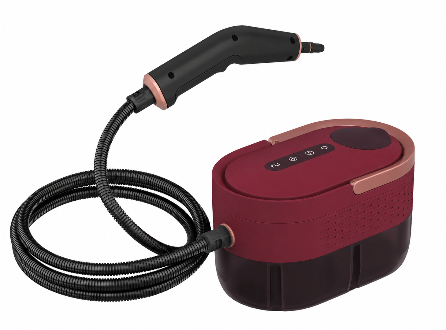 LEST C5 steam cleaner in Burgundy Red — product view 3