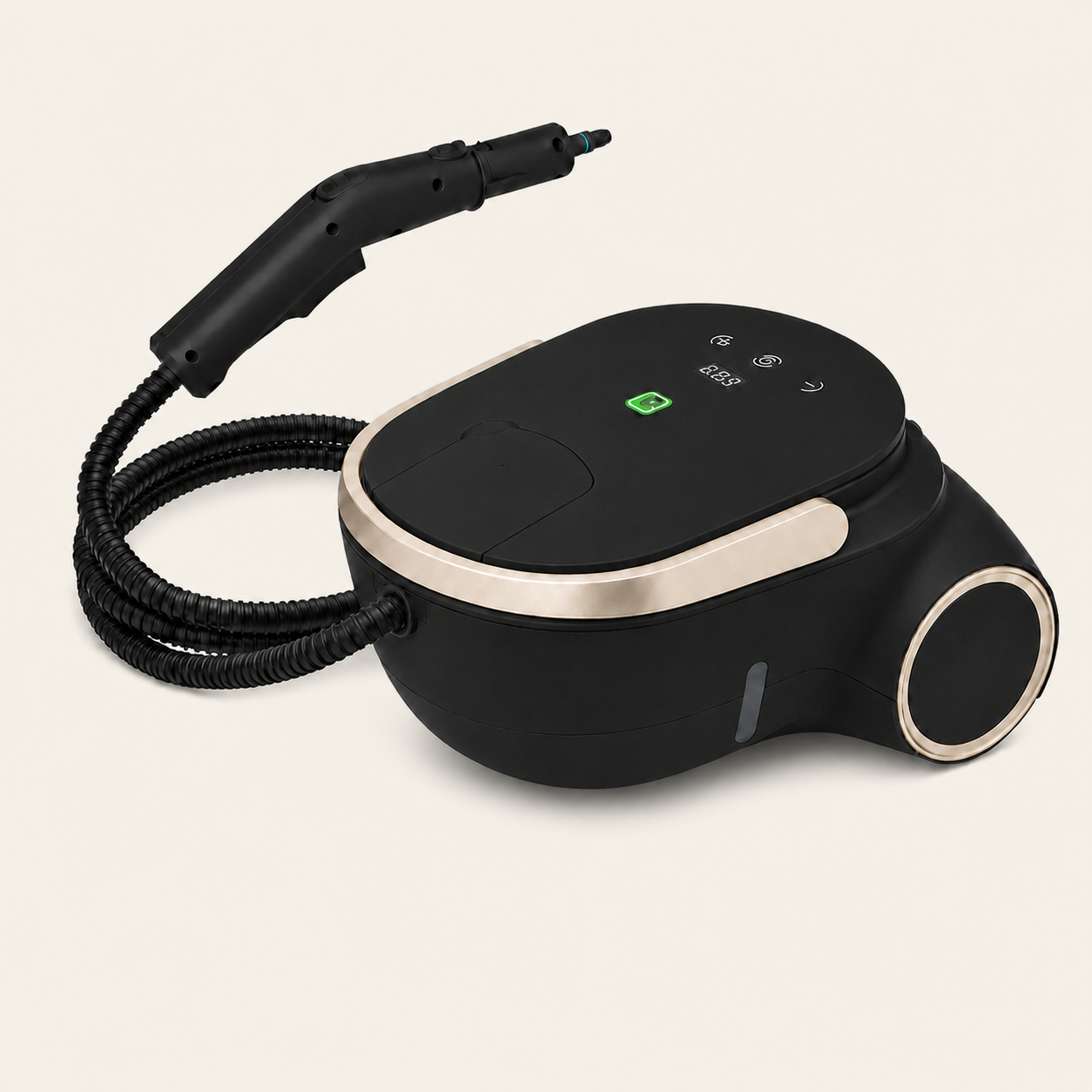C7 Steam Cleaner — Black + Champagne Gold